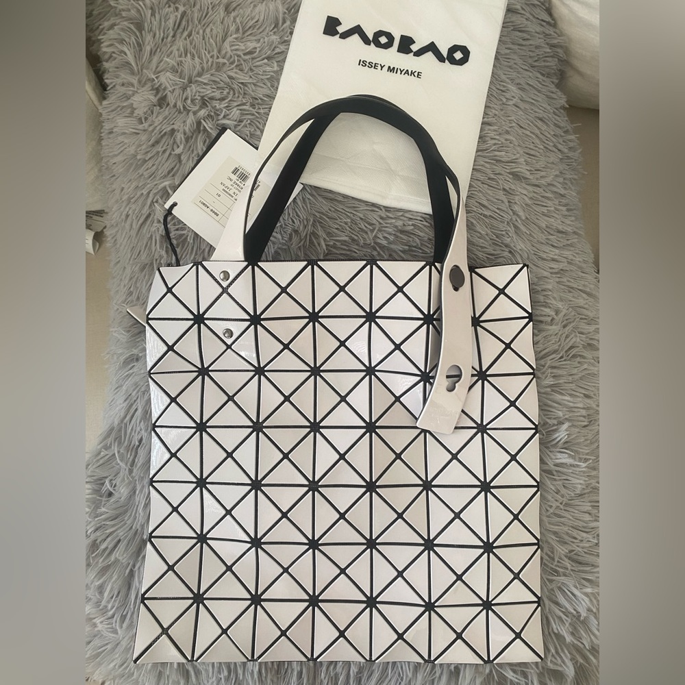 Issey Miyake's baobao white and black small/medium tote